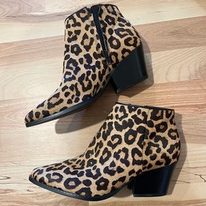 Bleecker & Bond leopard booties - NWOT - Size 6.5